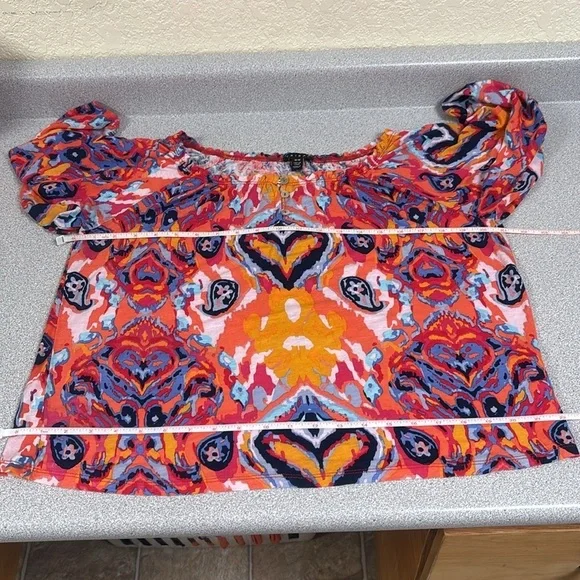 Tribal Vibrant Multicolor Women's Top - Picture 8 of 10